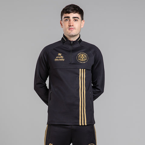 2025 Brushed Half Zip Top Black/Gold