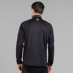 2025 Brushed Half Zip Top Black/Gold