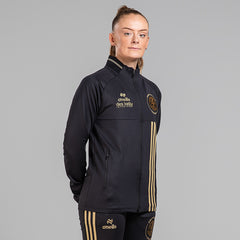 2025 Brushed Full Zip Top Black/Gold