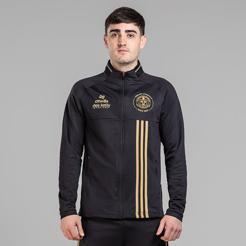 2025 Brushed Full Zip Top Black/Gold