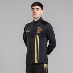 Junior 2025 Brushed Full Zip Top Black/Gold