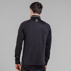 2025 Brushed Full Zip Top Black/Gold