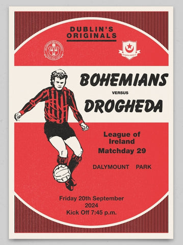 Matchday Poster V Drogheda 20/09/2024